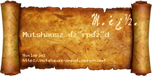 Mutshausz Árpád névjegykártya